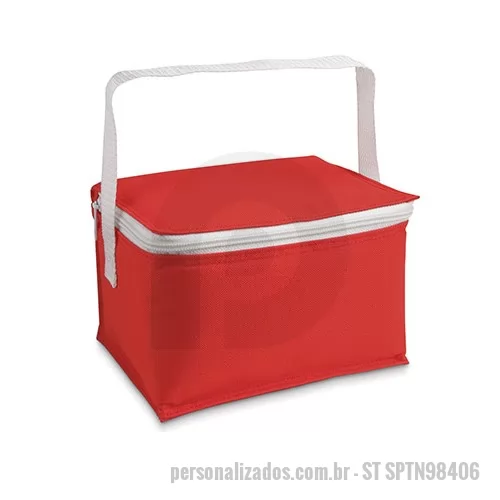 Bolsa térmica personalizada - Bolsa Térmica para Mamadeira, MEDIDAS 195 x 140 x 125 mm, MATERIAL POLIESTER, CORES AZUL, VERMELHO, VERDE E BRANCO