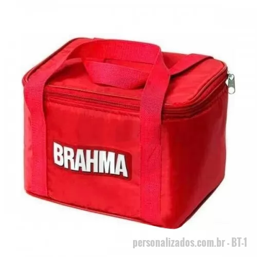 Bolsa térmica personalizada - Bolsa térmica para bebidas personalizada, confeccionada com tecido nylon, revestimento com espuma e tecido laminado, fechamento em ziper e alças para transporte. Tamanho: 33x21x24 cm (LxPxA). Capacidade 16 litros.