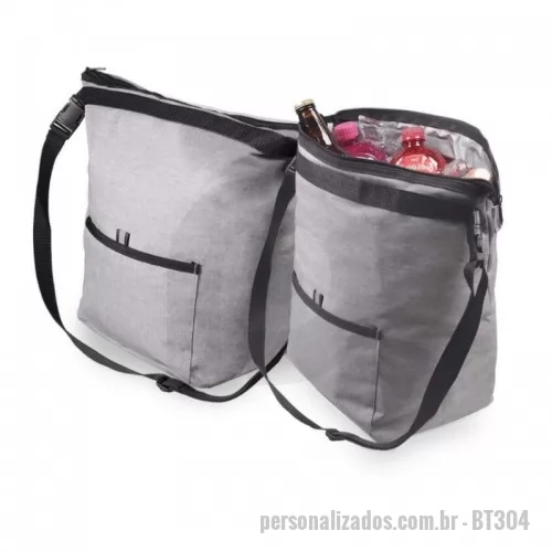 Bolsa térmica personalizada - Bolsa Térmica. Capacidade 10 litros Bolso frontal. Alça de ombro regulável. Tecido nylon e e poliéster. Gravação no bolso frontal