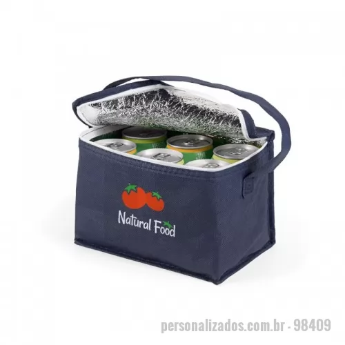 Bolsa térmica personalizada - Bolsa térmica em non-woven (80 g/m²) com capacidade até 3 L. 