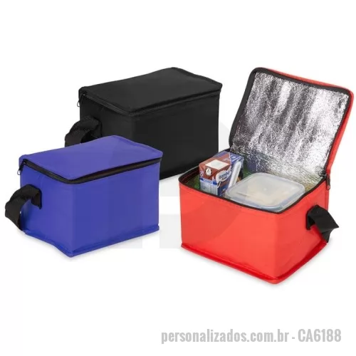 Bolsa térmica personalizada -  Bolsa térmica de tnt com capacidade de 4 litros. Contém alça de mão em nylon Um presente com melhor custo beneficio para seus colaboradores 