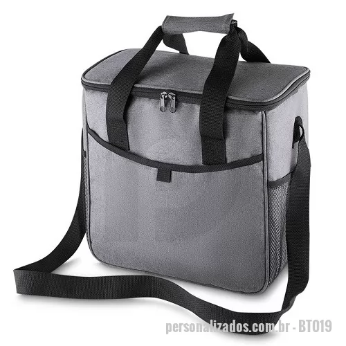 Bolsa térmica personalizada - Bolsa Térmica Grande com Bolso Frontal e Bolsos Laterais