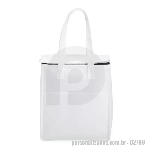Bolsa térmica personalizada - Bolsa térmica em TNT 9 litros com bolso frontal. Cores Disponíveis: Azul, Branco, Preto, Verde e Vermelho.