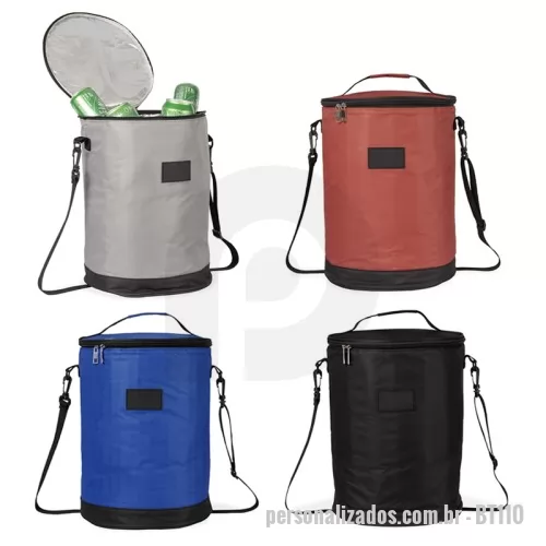 Bolsa térmica personalizada - Bolsa térmica em formato cilíndrico com capacidade de até 25 litros. Confeccionada em Oxford.