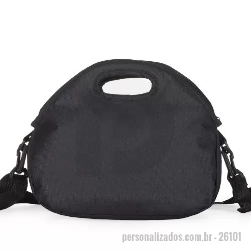 Bolsa térmica personalizada - Bolsa térmica de mão com 8 litros, material externo de nylon. Acompanha plaquinha para personalização e alça com gancho para utilizar carregada ao corpo.