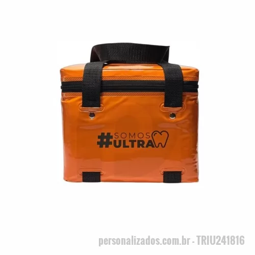 Bolsa termica pvc personalizada - Bolsa térmica 6,9 litros no PVC -  zíper, cursor, espuma térmica, alça, rebite, medindo 24x18x16 personalizado