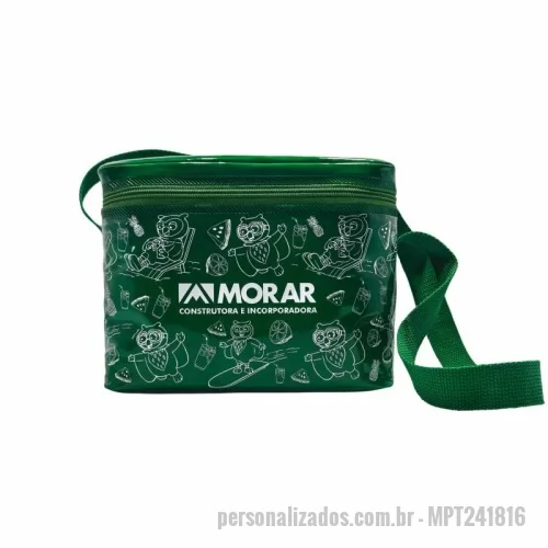 Bolsa termica pvc personalizada - BOLSA TÉRMICA 6,9 LITROS - MEDIDA 24X18X16CM - MATERIAL PVC - SOLDA REFORÇADA - LOGO DE SUA PREFERÊNCIA 