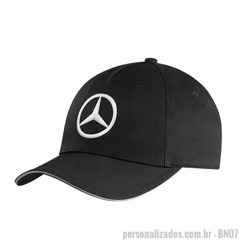 Boné personalizado - Boné Seis Gomos em brim 100% algodão, com personalização em bordado. Disponível em diversos materiais e cores.