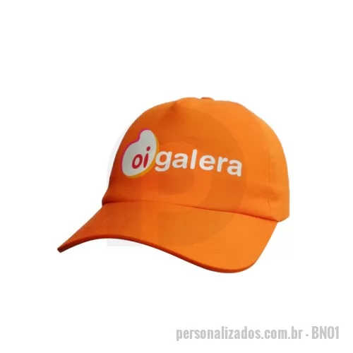 Boné personalizado - Boné modelo Americano, personalização em bordado