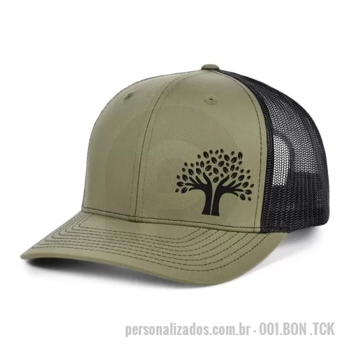Boné personalizado - Boné Trucker Premium, personalizações em bordado/Silk simples ou alto relevo . Atendemos grandes quantidades em prazos curtos.