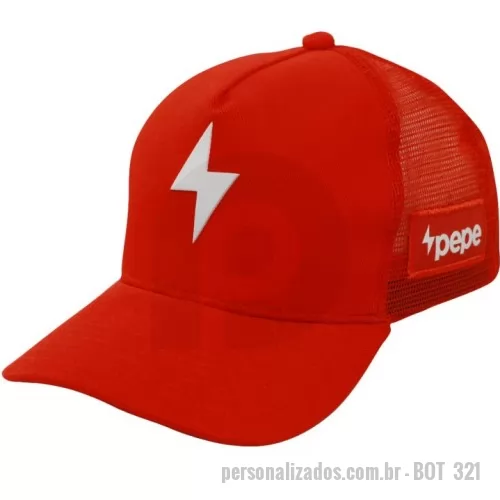 Boné personalizado - Boné modelo americano tecido brim com entretela de memoria e tela regulador de plástico e logotipo silcadoo
