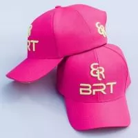 Bonés modelo 6 gomos, Tecido em Supercap, Regulador de Plástico. Bordado com e.v.a