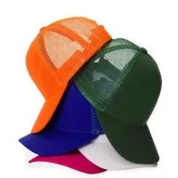 Descrição: Boné de aba curva confeccionado em poliéster e tela respirável em nylon. Possui fecho plástico de fácil ajuste na parte posterior.  Altura :  14 cm  Largura :  18 (aba) cm  Profundidade :  7,3 (aba) cm  Circunferência :  55,5 cm  Medidas aproximadas para gravação (CxL):  8 cm x 10 cm