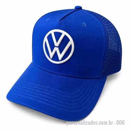 Boné Trucker personalizado - **Boné trucker Personalizado – Direto da Fábrica**  Boné Trucker personalizado, ideal para empresas, eventos, campanhas promocionais, ações de marketing, agronegócio, uniformes e brindes corporativos.  Produzido com materiais de alta qualidade, possui frente estruturada e tela traseira que proporciona maior ventilação e conforto. Personalização de acordo com a identidade visual da sua empresa, com diversas opções de cores, tecidos e acabamentos.  **Personalização disponível:**  * Bordado computadorizado * Aplicação de logomarca * DTF e outros acabamentos * Diversas combinações de cores * Produção personalizada conforme o projeto do cliente  **Produção própria e atendimento para todo o Brasil.**  Solicite uma cotação e desenvolva seu boné personalizado diretamente com nossa fábrica.
