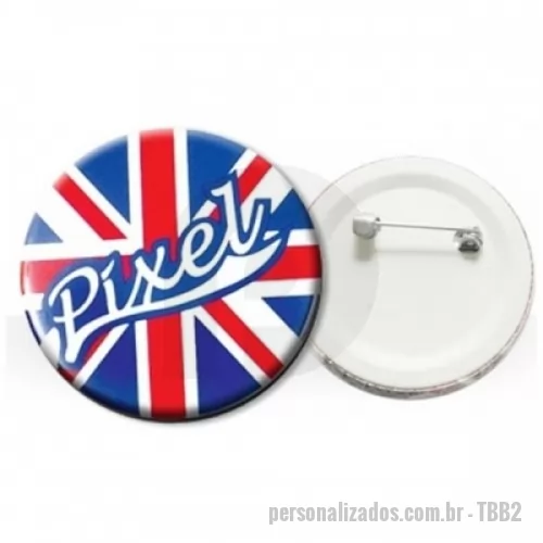 Botton personalizado - Botton americano disponível nos tamanhos: 4,5cm (disponível em outros tamanhos)