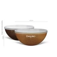 Capacidade 240ml. Mini Bowl com tampa,  feito com 50% de fibra de coco ou madeira e 50% de Plástico Premium (PP) atóxico, resistente à micro-ondas e lava-louças. Produto sustentável, feito através do reaproveitamento de resíduo de casca de coco ou de madeira de reflorestamento.