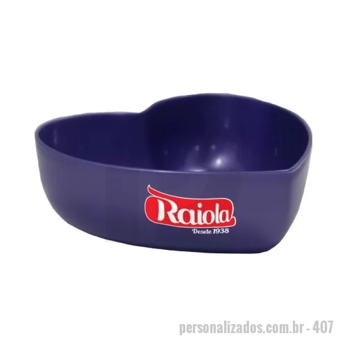 Bowl personalizado -  Bowl 500ml  em formato de coração é um produto feito em plástico atóxico de alta qualidade. Alta resistência a impacto. Ideal para petiscos, sobremesas, sorvetes, sucrilhos e açai. Capacidade de 500 mL
