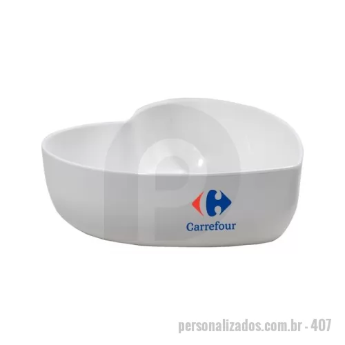 Bowl personalizado -  Bowl 500ml  em formato de coração é um produto feito em plástico atóxico de alta qualidade. Alta resistência a impacto. Ideal para petiscos, sobremesas, sorvetes, sucrilhos e açai. Capacidade de 500 mL