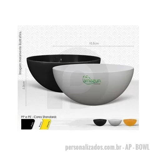 Bowl personalizado - Mini Bowl redondo. Feito em plástico atóxico de alta qualidade. Pode ser levada ao micro-ondas. Capacidade 240 ml