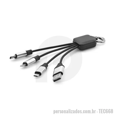 Cabo USB personalizado - Cabo USB com 4 Saídas Personalizado