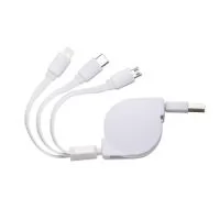 Descrição: Carregue 3 dispositivos de uma vez! Com as entradas Lightning/iPhone, V8/Android e Tipo-C/Android. Suporte com rolamento e trava automática. Frente lisa e parte traseira com área para aplicação de adesivo ou etiqueta resinada. É a praticidade e a economia em espaço para carregar tudo de uma só vez!  Altura :  4,1 cm  Largura :  5,8 cm  Medidas aproximadas para gravação (CxL):  3,8 cm x 3,8
