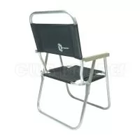 Cadeira de Praia modelo Alta confeccionada em tubo de alumínio. Disponível em várias Cores. Gravação da logomarca em 1 cor já inclusa.  Materiais utilizados no assento e encosto: Sanet, Nylon e RC.