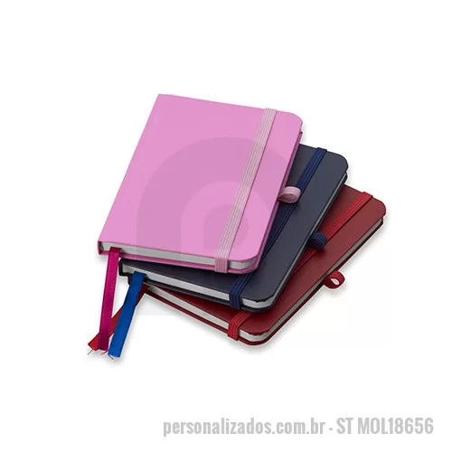 Caderneta personalizada - Caderneta Moleskine Personalizada, Tamanho 14,2 x 9,3 x 1,2 cm, Folhas 80 folhas brancas sem pauta