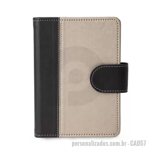 Caderneta personalizada - Caderneta em Couro Sintético Promocional