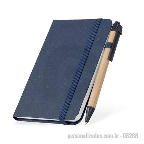 Caderneta personalizada - Caderneta Palha de Trigo com Caneta