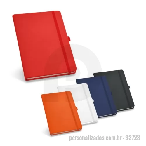 Caderno Capa Dura personalizado - Caderno B6 de capa dura em c. sintético com 160 páginas lisas. 120 x 170 mm