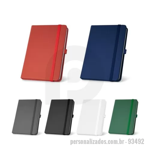 Caderno Capa Dura personalizado - Caderno A5 de capa dura em c. sintético, com 160 páginas lisas. 140 x 210 mm