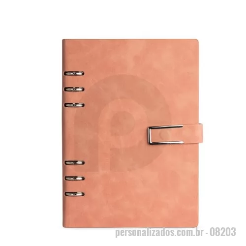 Caderno personalizado - Caderno Fichário PU