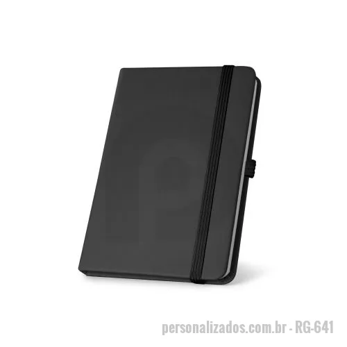 Caderno personalizado - Caderno A5 de capa dura em c. sintético, com 160 páginas lisas.
