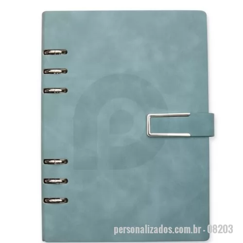 Caderno personalizado - Caderno Fichário PU 
