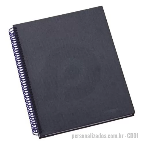 caderno personalizado - caderno comercial, capa em peralux, 100 folas