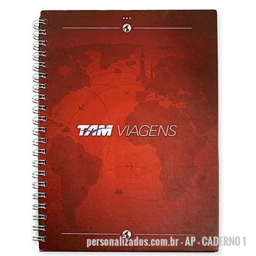 Caderno personalizado - Caderno - Capa dura Revestimento em papel couche, impresso em 4 até cores, Miolo: 96 folhas, impresso em 1×1 cor, no papel offset 75 grs Acabamento Wire-o. Tamanhos a definir.