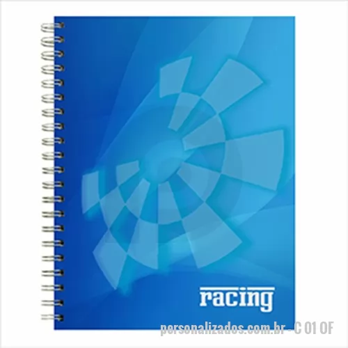 Caderno personalizado - Caderno - formato 210x280 mm - capa em offset 4 cores - quantidade mínima de 100 pçs. Fabricação Própria