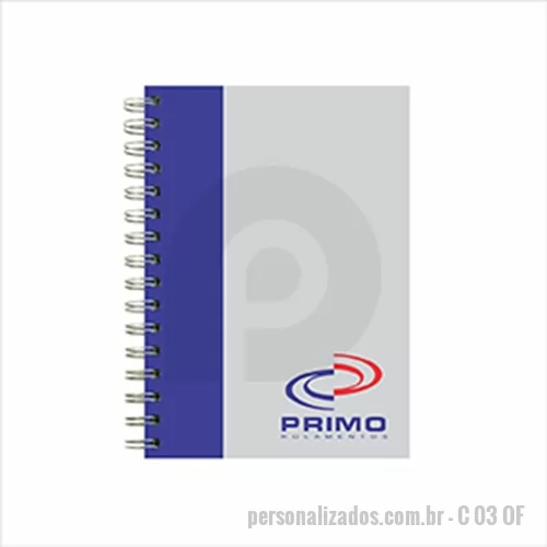 Caderno personalizado - Caderno - formato 150x210 mm - capa em offset 4 cores - quantidade mínima de 100 pçs. Fabricação Própria