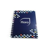 Caderno Personalizado no tamanho 21 x 15cm, Capa Dura personalizada em 4 cores no Couchê Fosco 150g, miolo 1 x 1 cor (Preto) em Offset 75g. Encadernação com wire-o