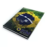 Fabricação própria, cadernos personalizados do seu jeito.Tamanhos 15x21,18x25 e 21x28 cm. Capa impressa em 4 cores, miolo com 96 folhas personalizadas  em uma cor (frente e verso iguais) e dados pessoais e calendário, podem acompanhar lâminas de publicidade. Fechamento em wire-o silver, preto ou branco (consultar outras cores).