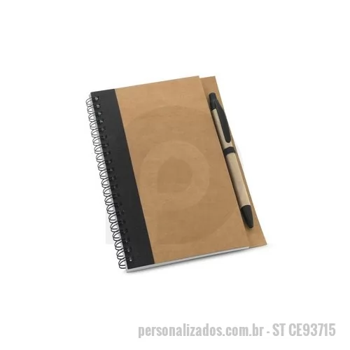 Caderno reciclado personalizado - Caderno Ecológico para Brindes