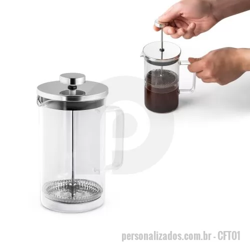 Cafeteira personalizada - Cafeteira de Vidro Personalizada