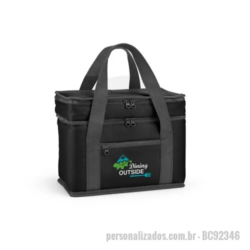 Caixa térmica personalizada - Sacola térmica em 600D poliéster reciclado