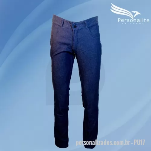 Calça jeans personalizada - Calça jeans feminina, modelo tradicional, com jeans de alta qualidade e durabilidade, podendo ainda ser personalizada com seu logotipo (silk ou bordado), disponível dos tamanhos 36 ao 60