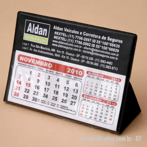 Calendário de mesa personalizado - 