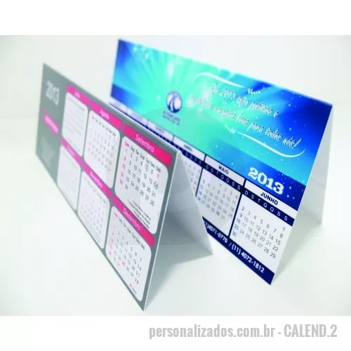 Calendário personalizado - Calendário de mesa ou de bolso... para fixar a sua marca no cliente.