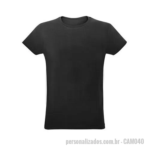 Camisa personalizada - camiseta unissex de corte regular é uma excelente opção, e está disponível em diversas cores. É uma ótima opção de brinde promocional para divulgação de sua marca. Personalize com sua marca em serigrafia ou transfer e compre a partir de 10 unidades. 