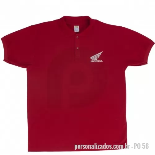 Camisa polo personalizada - Camiseta polo malha piquet com logotipo silcado ou bordado