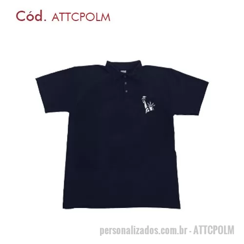 Camisa polo personalizada - Camiseta Modelo Polo Masculino / Feminino produzida em Malha Piquet P/A Ecológica na cor branco, sendo 50% algodão e 50% poliéster retirado de garrafas Pet’s recicladas, fio 30/1 e gramatura 200, tamanhos P, M, G e GG, logotipo bordado até 5.000 pontos em cores, embalado em saco plástico individual lacrado e em caixa múltipla de papelão. 