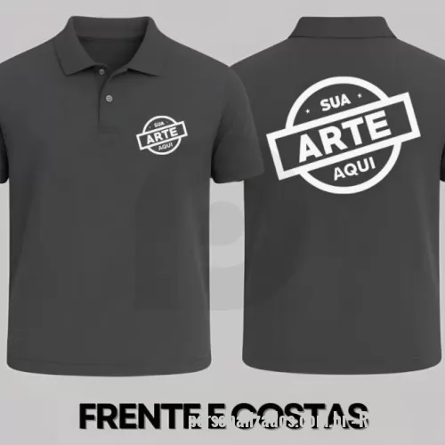 Camisa polo personalizada - FICHA TÉCNICA – POLOS UNIFORMES  POLO PERSONALIZADA  Produto: Camisa polo personalizada  Tecido:  Piquet (50% algodão / 50% poliéster) ou Piquet 100% algodão (premium)  Gramatura: 170g a 200g  Gola: Polo com colarinho estruturado  Manga: Curta ou longa  Fechamento: 2 ou 3 botões  Personalização:  Bordado (padrão recomendado) Silk screen (opcional) Etiqueta personalizada (opcional)  Acabamento:  Reforço de costura nos ombros Barra reforçada  Aplicação:  Uniformes corporativos Recepção / vendas Eventos e feiras.
